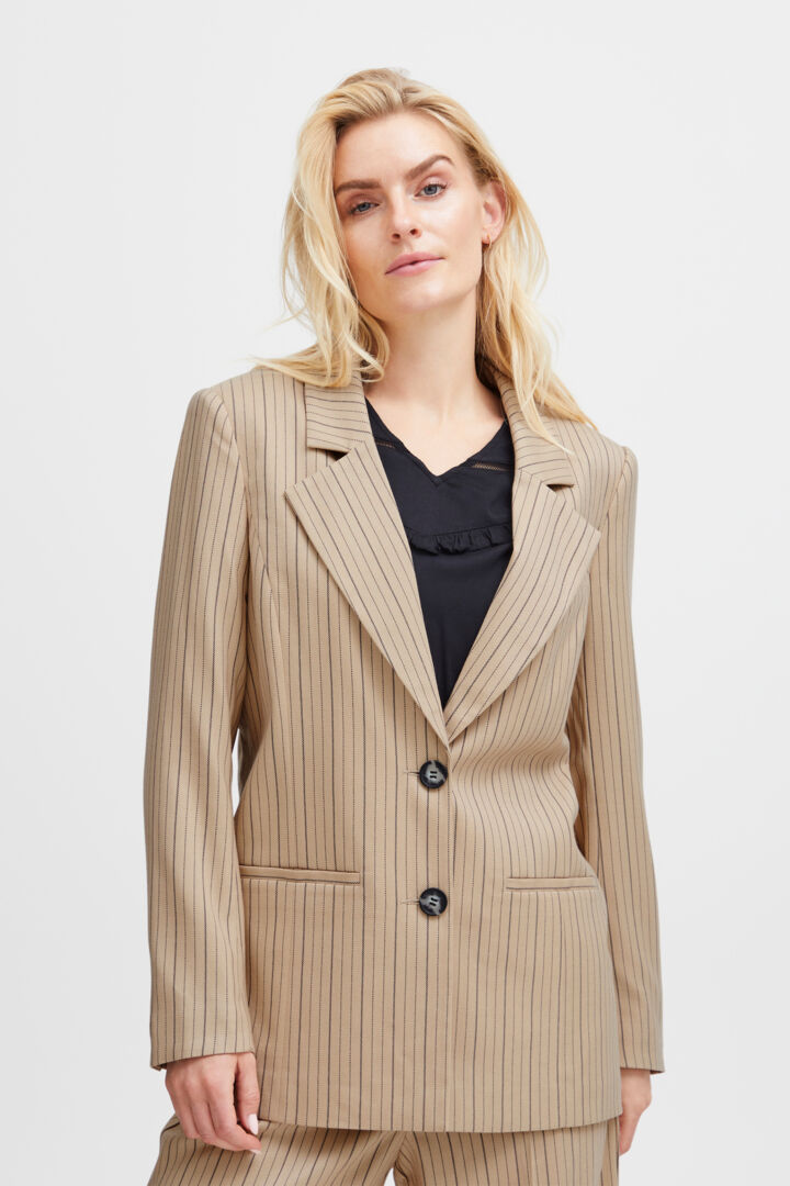 Pzjanna Blazer - Irish Cream Stripe