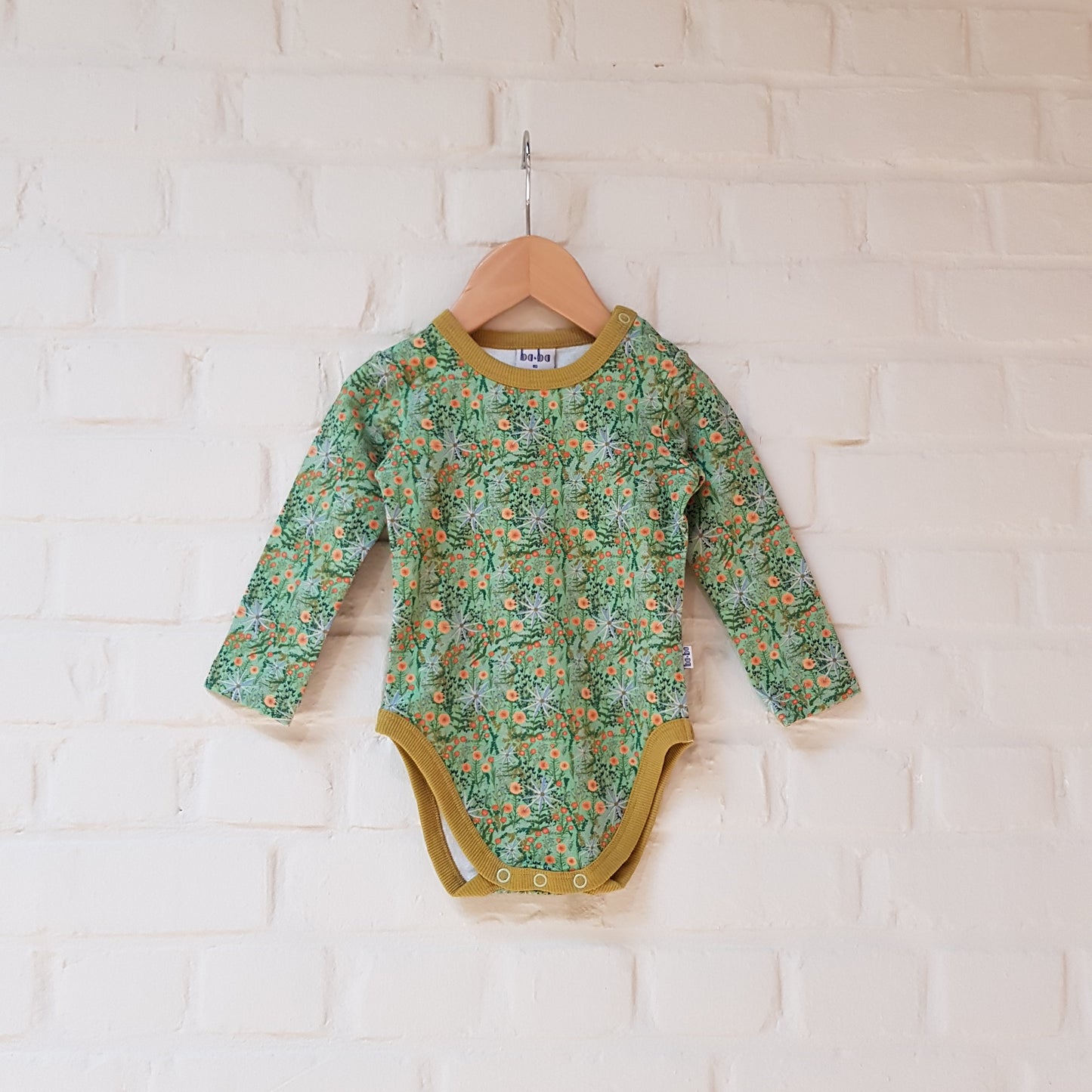 Body Long Sleeves Fleece Lycra Brushed - Flower