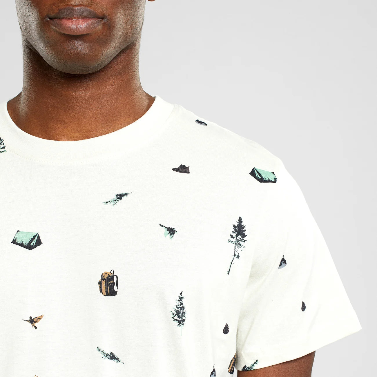 T-Shirt Stockholm Take a Hike Aop - Oat White
