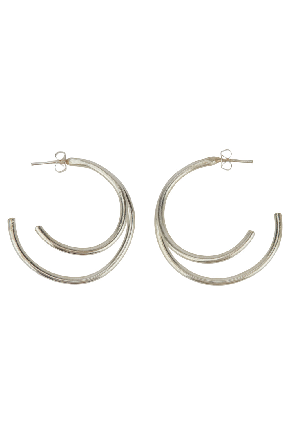 Twist Earrings - Silver Plated