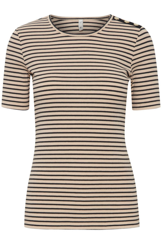 Pzhavana SS Tshirt - Irish Cream Striped