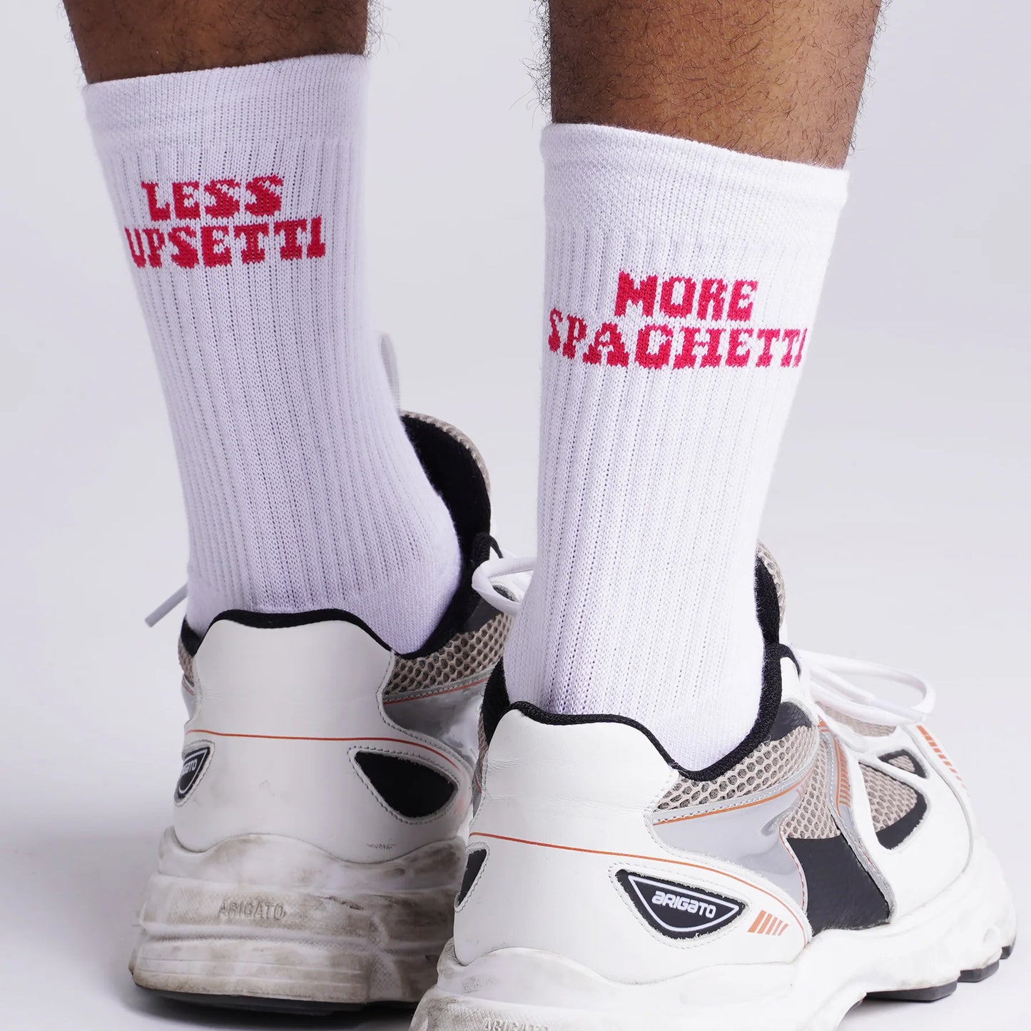 Less Upsetti Tennis Socks - White