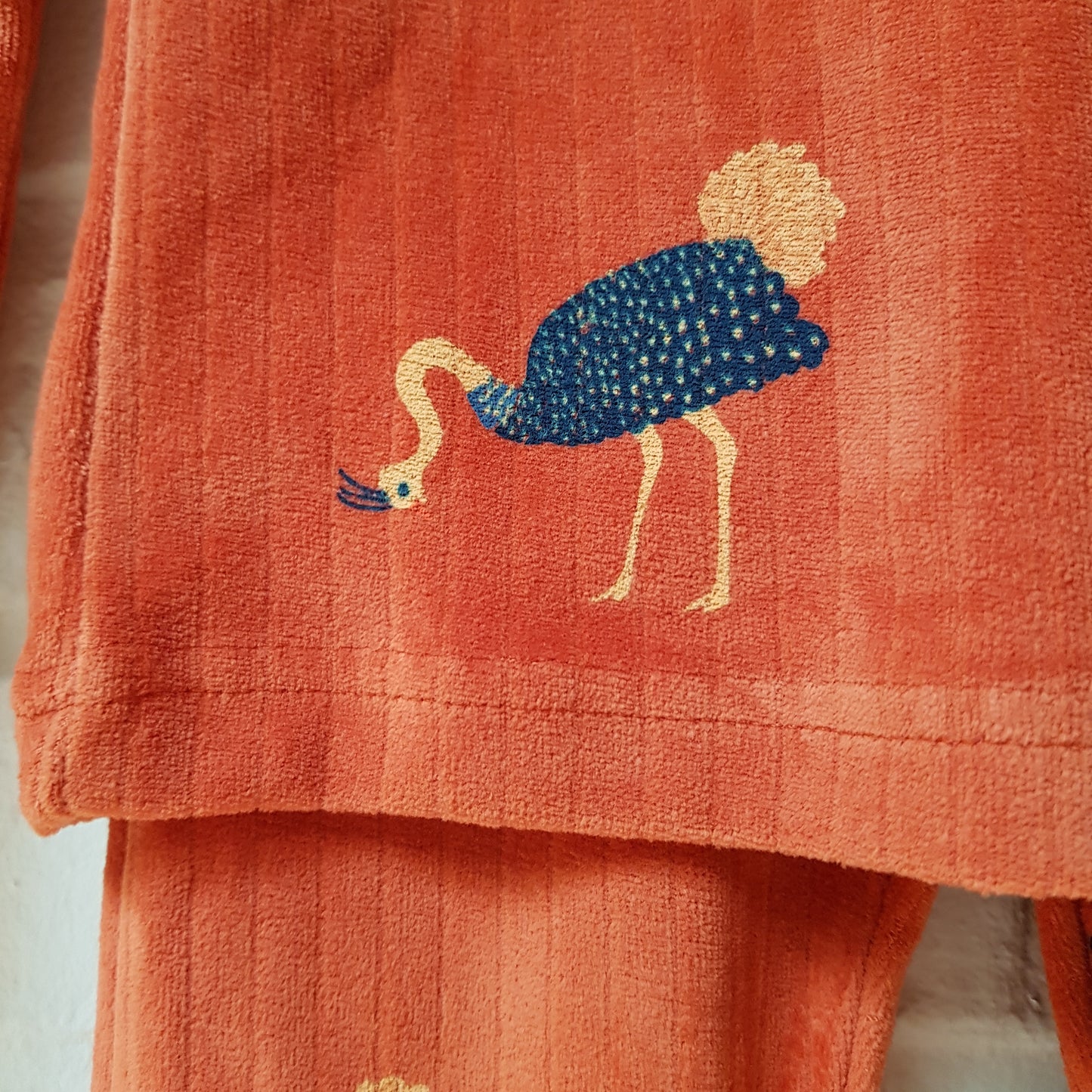 Pyjama Long Velvet Velours - Ostrich
