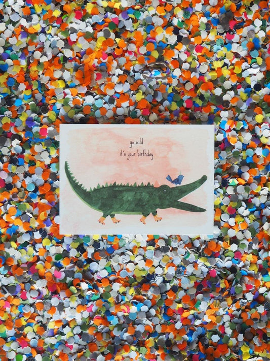 Postkaart - Go wild it's your birthday