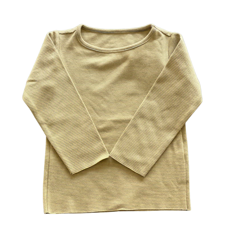 Longsleeve Elana - Olive Drab Golden Spice Striped