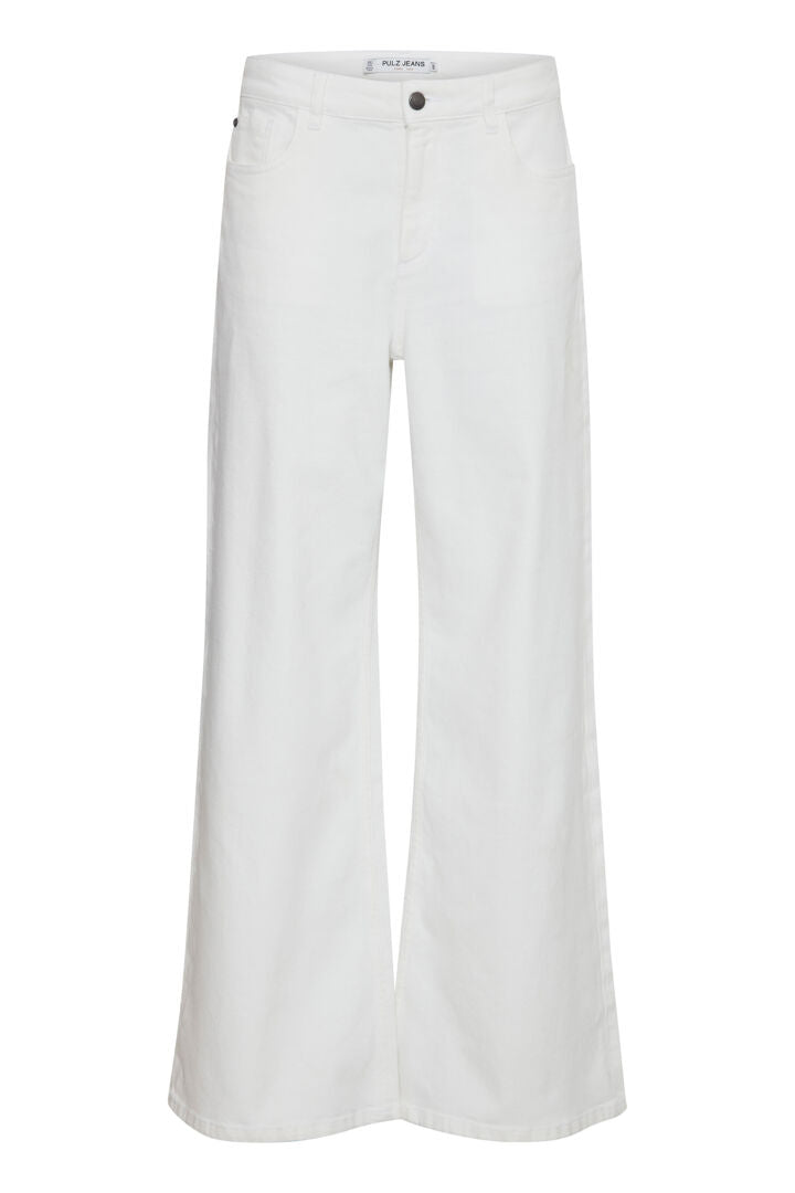 Pzmelrose Uhw - Jeans Wide Leg - White Denim