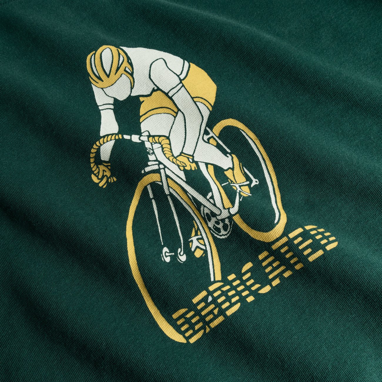 Sweatshirt - Malmoe - Retro Bike - Dark Green Pine Grove