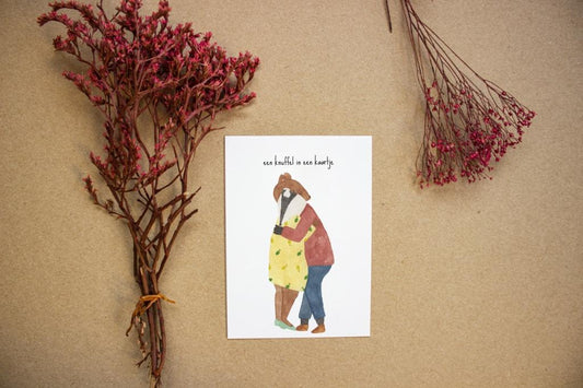 Postkaart - Een knuffel in een kaartje