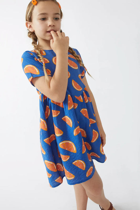 Vestido corto de niña estampado pomelos - 11403