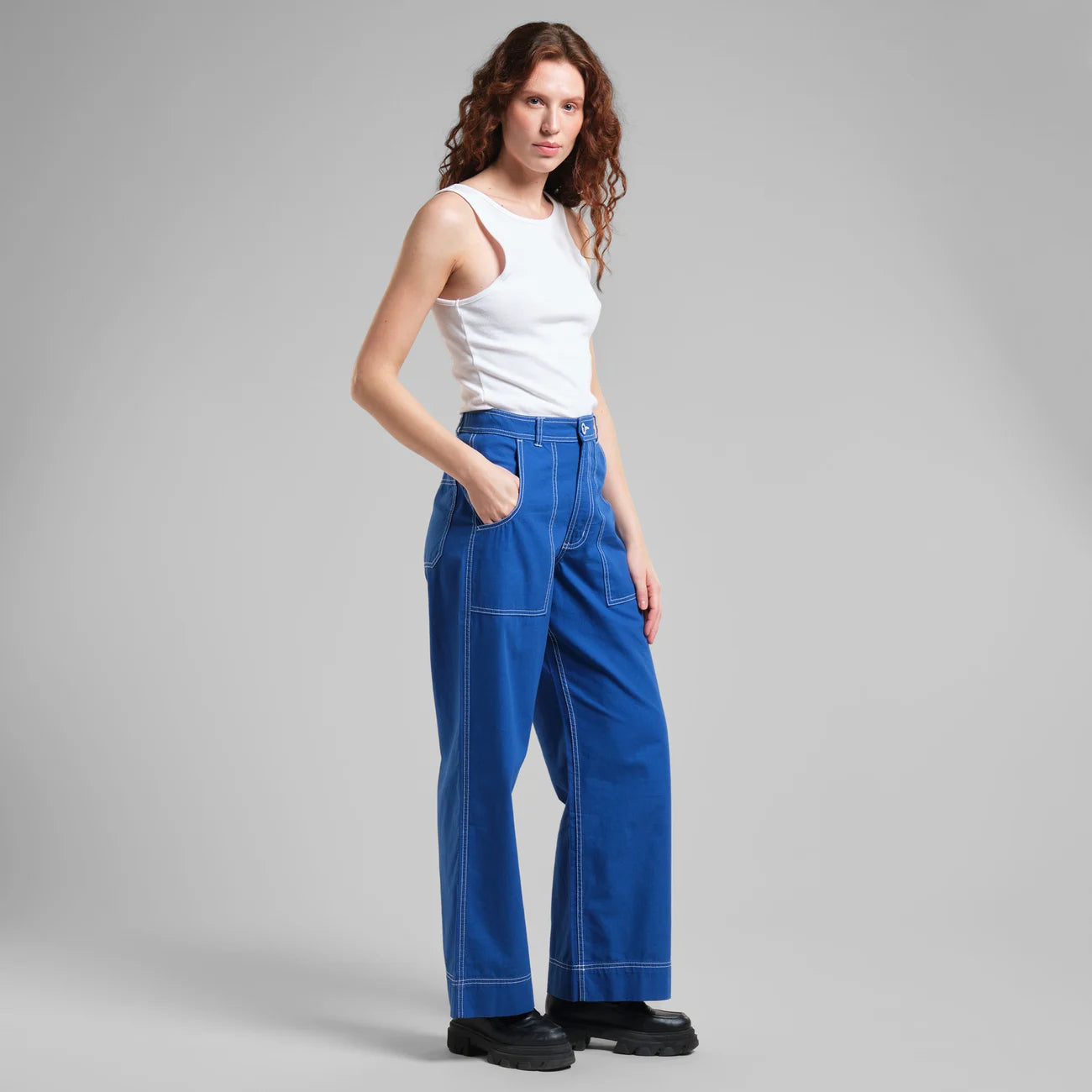 Workwear Pants - Vara Canvas - Surf Blue