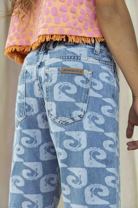 Harleydnm.19 - Wave Bleach Print Denim