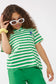 Camiseta unisex rayas verdes - 42412