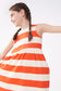 Vestido corto de niña rayas naranjas - 42462
