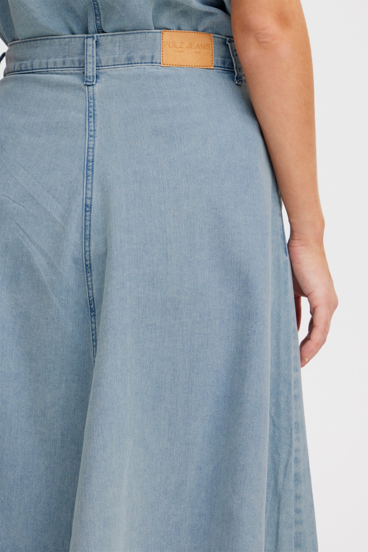 Pzjosie Skirt - Bleached Blue Denim