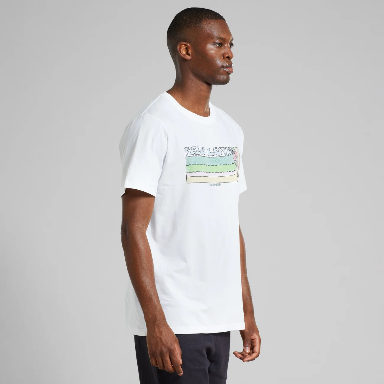 T-shirt Stockholm Retro velo love off-white