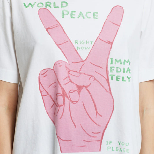 T-shirt Vadstena World Peace White