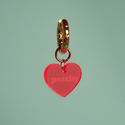 Plexi Hoop - Heart "Peachy"