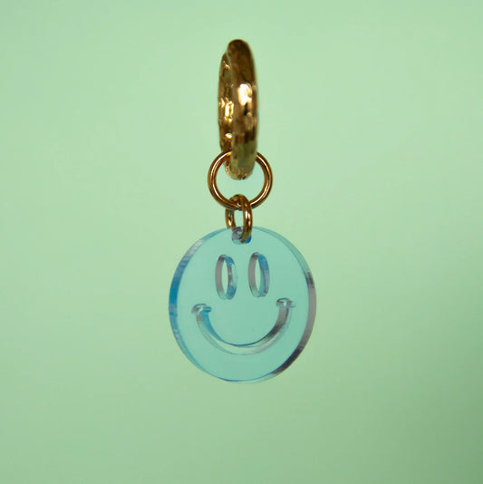 Plexi Hoop - Smiley Light Blue