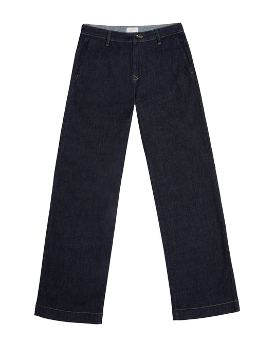 GLOW flared soft denim - chino raw blue