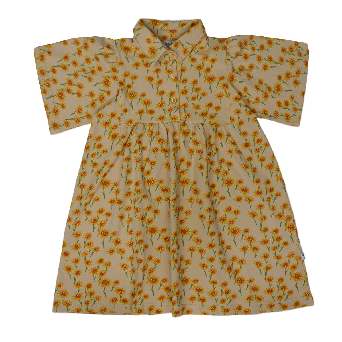 Hilou Dress - Jersey Single Lycra Aop - Sunflowers