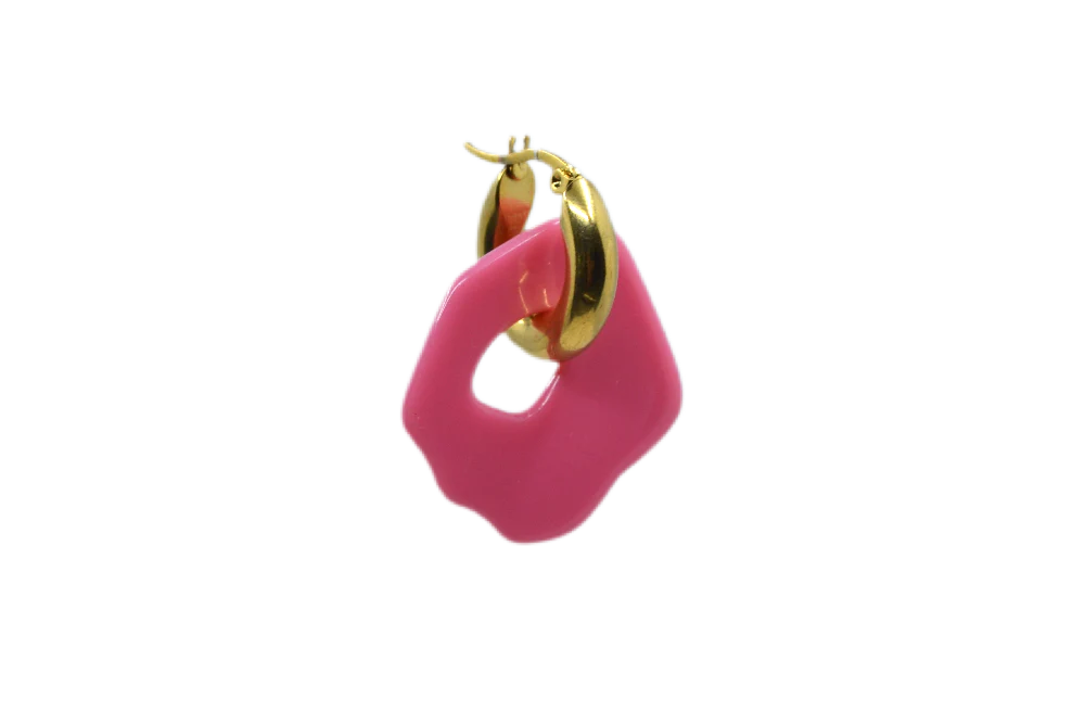 Marie Pair Gold Earrings - Roze