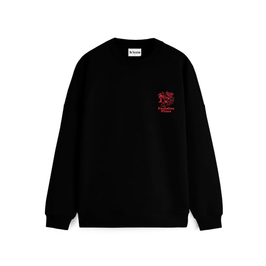 Paradise Pizza Sweater - Black