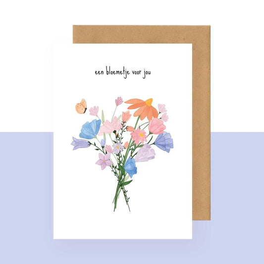 Postkaart - Een bloemetje voor jou