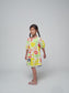 Carnival all over puffed sleeve woven dress