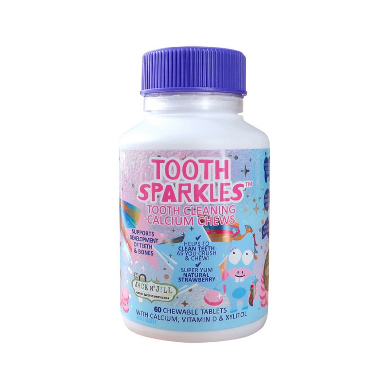 Jack N' Jill - Tooth Sparkles Strawberry (60 tabletten)