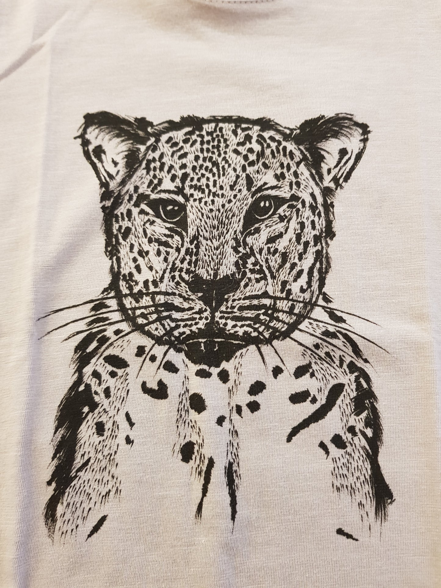 Leopard Tee - Grey