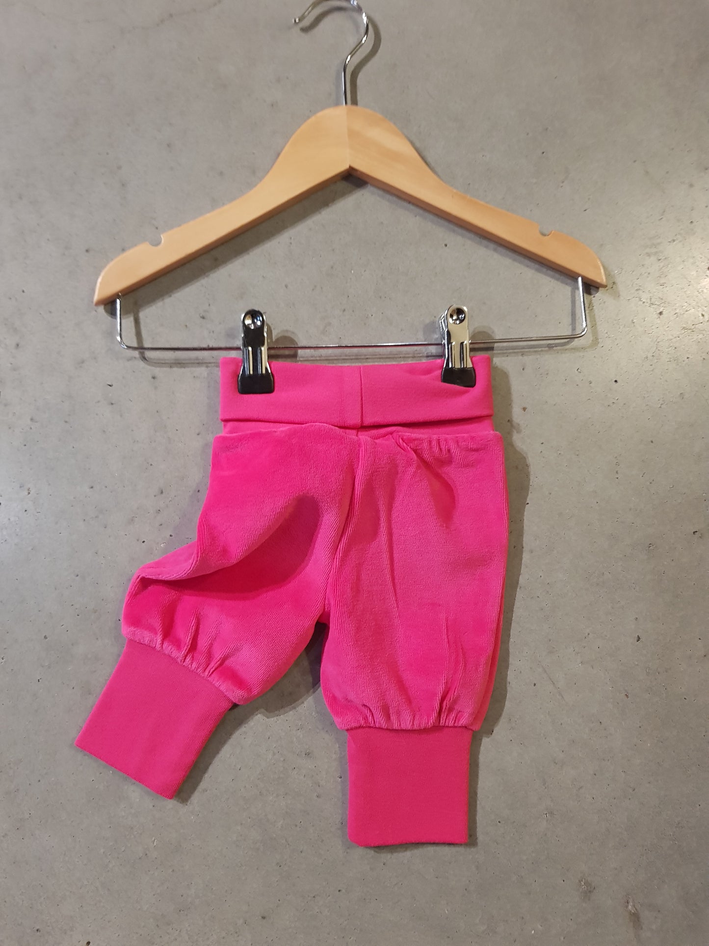 Baby Pants - Velour - Cerise