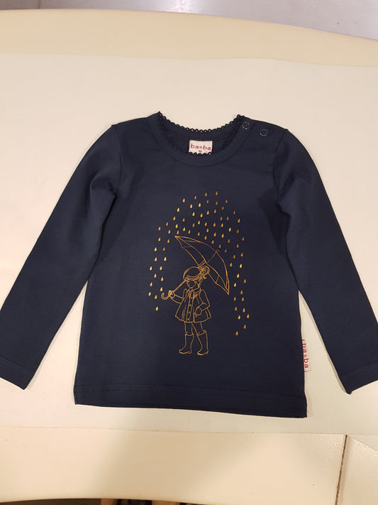 T-shirt little girl - navy