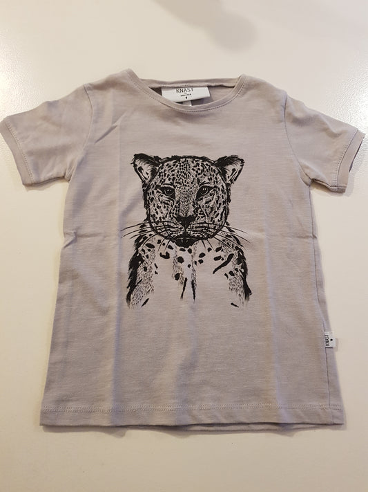 Leopard Tee - Grey