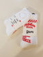 Paradise Pizza Tennis Socks - White