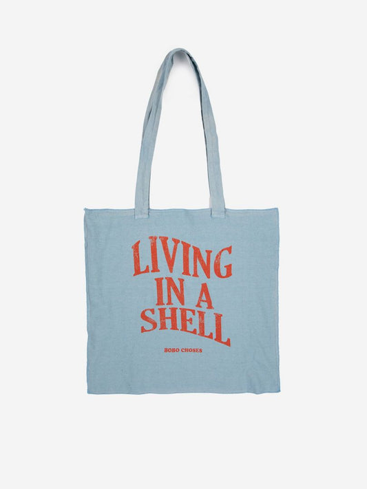 Living In A Shell - Blue Tote Bag