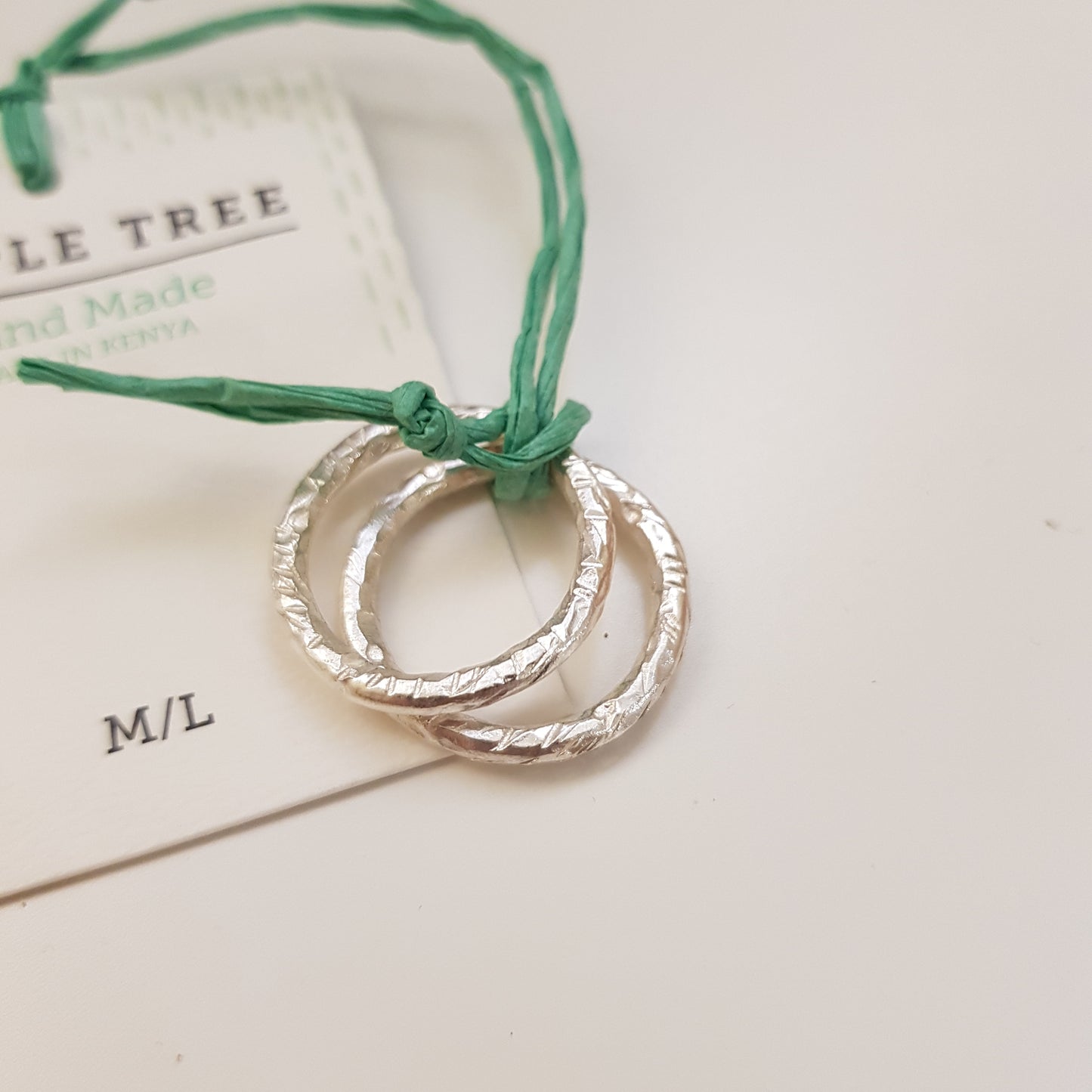 Beaten Rings (set of 2) - Silver Plated