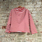 Striped Sweat Noes - Red/Ecru