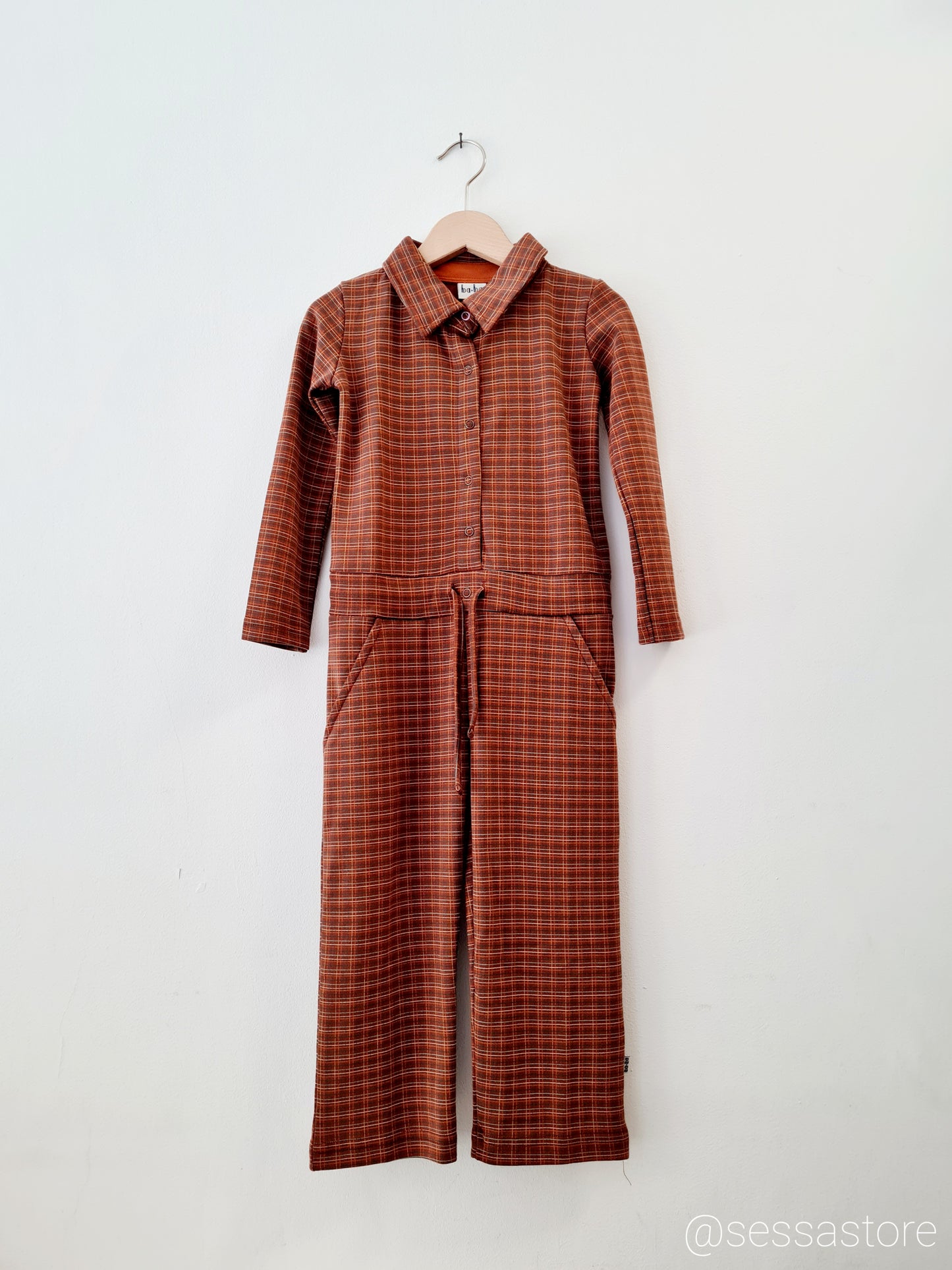 - Aster Jumpsuit - Brown Check