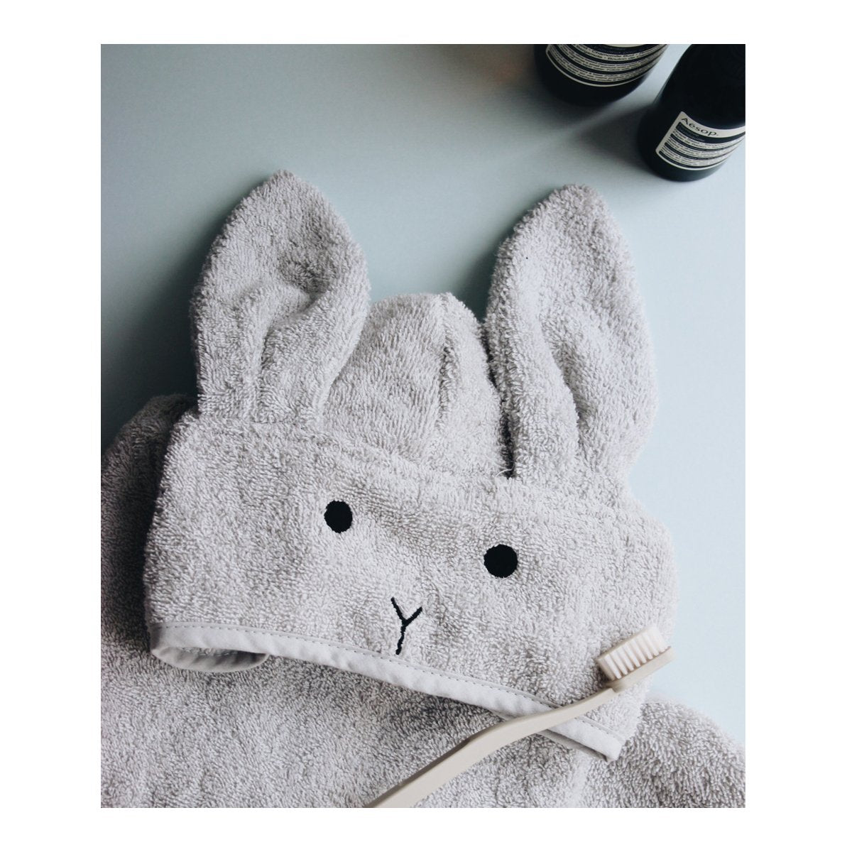 Augusta hooded Junior towel Rabbit dumbo grey