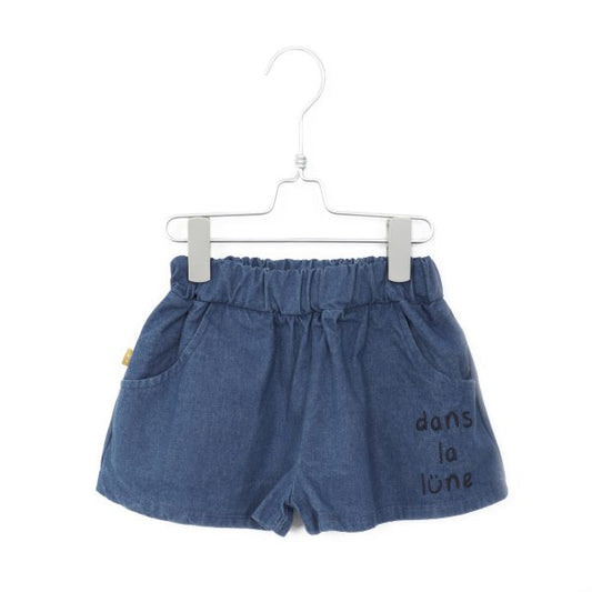 *Wide Shorts Danslalune - Solid Denim