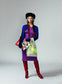 The New Shopping Bag - Pistachio & Fluo Yellow Medium