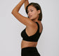 Organic Cotton Rib-Flex Tank Bra - Black