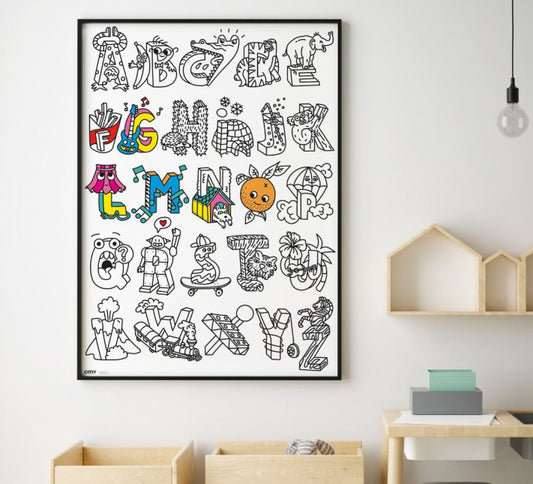 OMY - Giant Coloring Poster - ABC 100x70