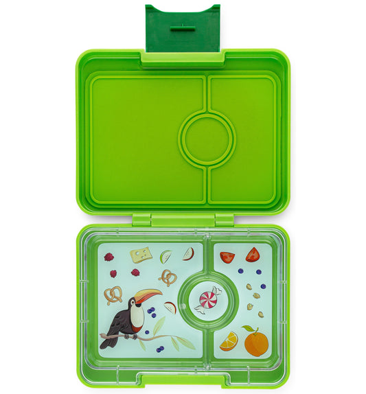 Yumbox Snack 3 Vakken -  Lime Green/Toucan