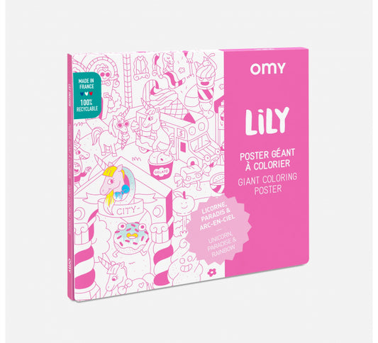 OMY - Giant Coloring Poster - Lily 100x70