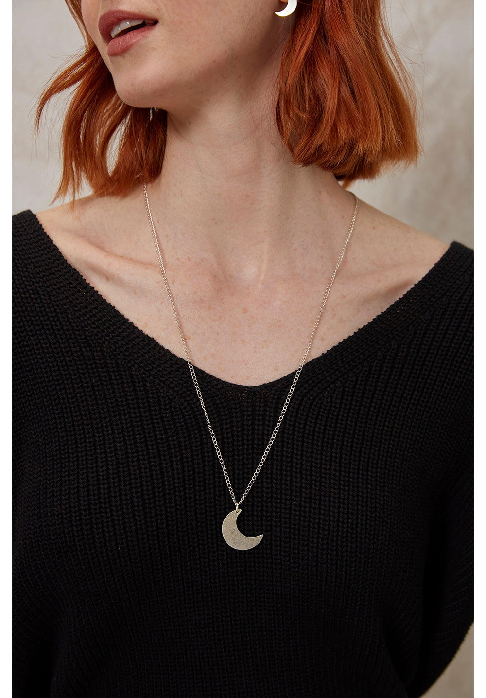 Moon Necklace - Silver Plated